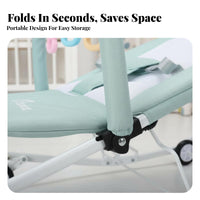 Foldable Design Convertible Baby Bouncer Removable and Washable Cover 3-in-1 Convertible Chair Adjustable Recline Infant Seat Detachable Toy Bar for Newborns, Infants, Toddlers, Naptime, Playtime, Bedroom, Living Room