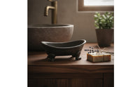 Bathtub Soap Dish Rustic Tray Holder for Washroom, Sink