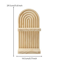 Decorative Arched Wall Shelf Geometric Slatted Wall Shelf Floating Shelving Minimalist for Bedroom