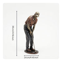 Resin Golfer Sculpture Tabletop Golf Statue Desktop Golf Figurine Decorative for Golfers, Collectors, Office, Living Room, Study, Shelf