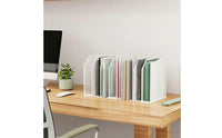 Detachable Mesh Organizer with Seven Sections Upright Vertical File Sorter Metal Mesh File Folder Stand Modern for Professionals