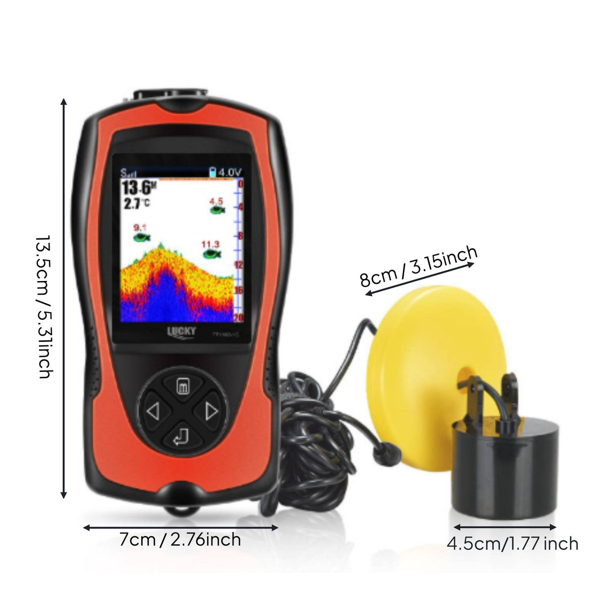 Wired Aquatic Life Detector Freshwater Saltwater Color Screen Aquatic Life