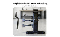 Spring Loaded Chair Tilt Mechanism Black Steel Office Chair Tilt Plate Compact Metal Body Furniture Part Mounting Tabs