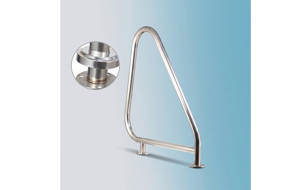 Rust-Resistant Stainless Steel Pool Handrail Polished Pool Handrail Heavy Duty Rustproof for Homeowners, Hotel Owners, Backyard, Water Park