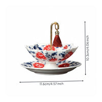 Traditional Chinese Design Ceramic Umbrella Tea Strainer Hand Painted Pattern Umbrella Tea Strainer