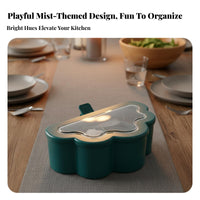 Multi-Compartment Seasoning Box Food-Grade Material Multi-Grid Spice Holder Space-Saving Condiment Storage Box for Home Cooks, Families