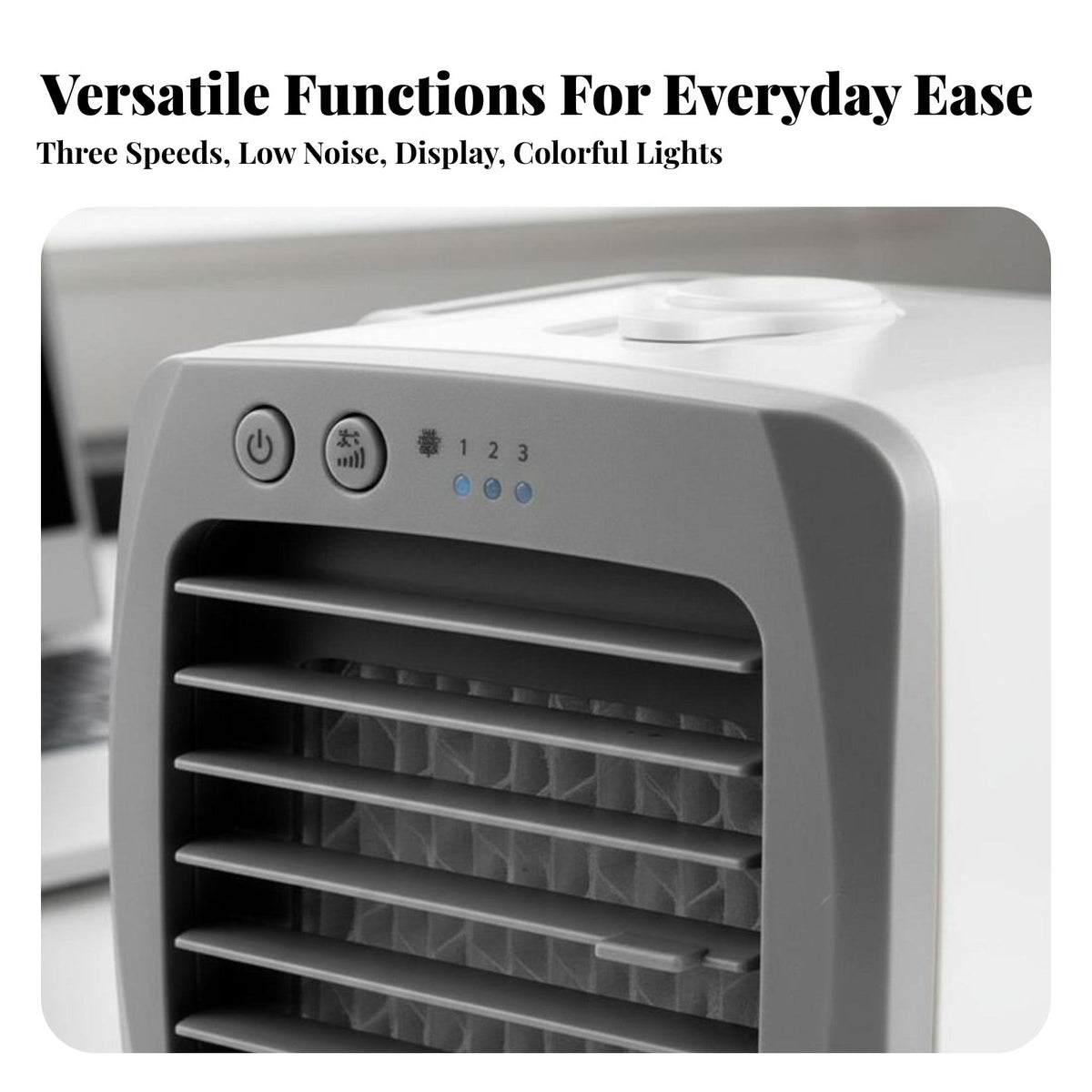 Cools and Humidifies Desktop Air Cooler Humidifier Function Mini Evaporative Cooler Portable for Office Workers, Students, Dorm Room