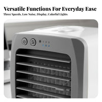 Cools and Humidifies Desktop Air Cooler Humidifier Function Mini Evaporative Cooler Portable for Office Workers, Students, Dorm Room