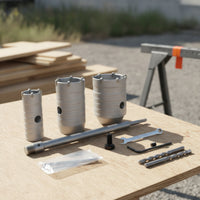 Multi-Size Wall Hole Opener Kit Allall-in-One Hole Saw Kit with Connecting Rod Versatile Tool Heavy-Duty for Electricians