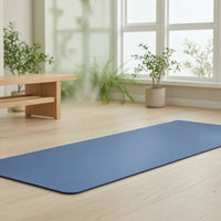 Non-Slip Exercise Mat with Carrying Strap and Bag Water-Absorbing Exercise Mat with Carry Bag Portable Cushioned for Yogis, Fitness Enthusiasts, Home Workouts, Stretching