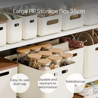 Large Rectangular Storage Box with Lid, Stackable Organizer