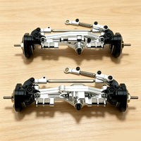 RC Car Axle CNC-Machined Front Rear Complete Axle Set with Steel Gears Aluminum Axles for Hobbyists