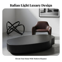 Bean Shaped Coffee Table Minimalist design Storage Coffee Table Italian Inspired Sturdy Construction for Families, Adults