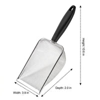 Stainless Steel Mesh Sand Sifter for Hamster and Litter, Chinchilla Sand Sifter for Litter Tray, Flat Rim Corner Cleaning Tool