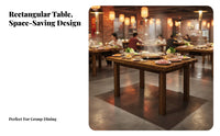 robustDuty Integrated Induction Cooktop Table Easy to Clean Surface Commercial Furniture Multi-Person Seating Dining Set High Weight Capacity for Restaurant Owners, Catering Business Managers, Diners, Hot Pot Restaurants, Canteens, Food Courts