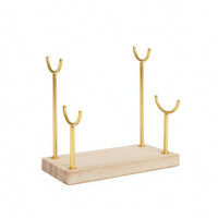 Bracelet Display Stand Open Design Bracelet Holder with Wood Base Jewelry Display Stand with Wood Base Tabletop Countertop