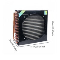 High Performance Copper Tube Condenser Universal Pressure Tested Heat Exchanger