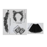 Wolf Costume Accessories Furry Wolf Costume Set Soft Animal Dress-Dressing up Kit with Tail for Kids
