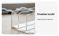 1:64 Scale Car Display Case Space Saving Acrylic Toy Car Rack Clear Multi-Tier Model Holder Transparent Design for Children