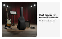 Guitar Backpack Thick Padding Padded Guitar Gig Bag Musical Instrument Accessory Waterproof Water-Resistant for Students, Travel