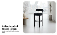 Luxury design Kitchen Island Stool Modern Design Pedestal High Stool with supportrest Sturdy and Stable Counter Chair Padded Seat for Homeowners, Bar Owners, Adults, Front Desk, Restaurant, Pub, Living Room