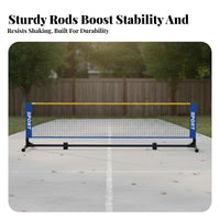 Easy Setup Portable Pickleball Net Sturdy Frame Mobile Pickleball Net with Stand Long-Lasting Outdoor Sports Equipment Includes Carrying Bag for Families, Kids, Beginners, Backyard, Driveway