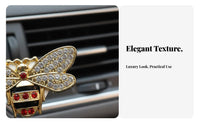 Sparkling Rhinestones Glittering Bee Air Vent Clip Easy Installation Jeweled Creature Car Air Clean Ener Clean Scent for Women, Drivers