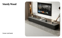 2 Pieces low-height TV Stand and Coffee Table Combo Modern Design Living Room Furniture Space-Saving multimedia multimedia stand Set for Families, homeowners, Den