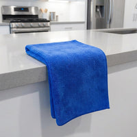 Thick Microfibre Cloth and 30x70cm Microfibre Towel, 350 GSM Printed Single-Ply Fabric, Highly Absorbent Tool for Car and Home Use