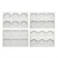 4 Pieces Epoxy Resin cast Set for DIY Art Coasters Making Shiny Coaster Cast with Hanging Hole Glossy Epoxy for Hobbyists