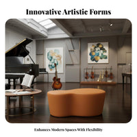 Irregular-Shaped Sofa and Table Creative Design Reception Seating Curved outline business-grade Furniture for Guests, Public Space, Lobby, Waiting Room