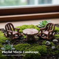 Miniature Rocking Chair Micro Landscape Decor Fairy Garden Rocking Chair Decorative Accent Terrarium Accessory for Crafters, Hobbyists, Potted Plants