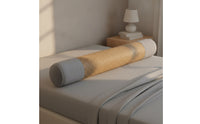 Removable Cylindrical Body Pillow Textured Support Pillow with Zipper Cover Washable Supportive for Side Sleepers, Bed, Reading