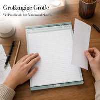 B5 Tear-Off Lined/Grid Notebook for Students, Aesthetic Design