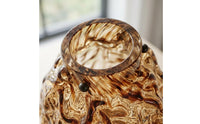 Decorative Glass Vase Sturdy Honey Toned Glass Vase Easy to Clean Home Decor
