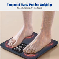 Smart Body Fat Scale, Bluetooth Digital Scale, Large Display, Rechargeable, Accurate Health Tracker for Home, Fitness