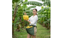 Fruit Picking Bag Oxford Textile Garden Waist Apron Drawstring Closure Multi-Compartment Tool Pouch for Gardeners, Orchard