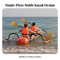 Sit-on-Top Fishing Kayak Unibody Construction Single-Person Kayak Sturdy Paddling Boat for Anglers, Aquatic Activities Aficionados, Lakes, Waterways