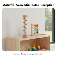 Early Learning Rain Sound Tube Soothing Raindrop Sounds Rainmaker Toy Colorful Design for Toddlers, Babies