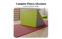 Anti-Slip Surface Kids Parkour Training Blocks Secure Hook-and-Loop Fasteners Kids Gymnastics Equipment Scratch-Resistant PVC Cover Soft Foam Obstacle Course Screen-Unrestricted Fun for Toddlers, Indoor, Kindergarten, School, Outdoor