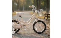 Children's Bike with Basket and Stable Kids Bike with Training Wheels Adjustable Seat Girls Traditional Bike for Beginners, Outdoor, Park