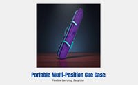 Billiard Cue Case, Split Design, Large Head, Multi-Hole, Portable, Multi-Carry Bag