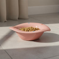 Ceramic Cat Bowl Cute Design Polka Polka-Themed Pet Bowl Easy to Feline Food Water Bowl for Kittens, Small Pets