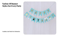 Battery Operated light-emitting diode Birthday Banner long-lasting illuminated Birthday Bunting Crown Design Party Supply Energy Saving for Children, Parents, Family Members, Photo Backdrop, Home Decor