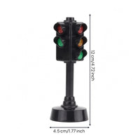 Lighted Freestanding Traffic Light Toy Plastic Learning Playset Hand-Eye Coordination for Children