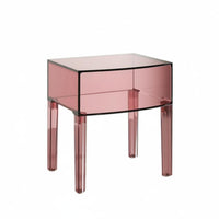 Transparent Design Clear C-Table Nordic Aesthetic Nightstand Minimalist design Home Furnishing Multi-Functional for Apartment Dwellers, Homeowners, Living Room, Bathroom, Small Spaces, Entryway