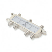 6-Way Coaxial Splitter 75-Ohm Coaxial Splitter with Mounting Ears 5-2400 MHz Power Passing for CATV Installations