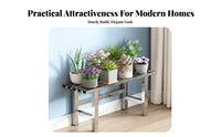 Rust-Proof Multi-Tier Display Shelf Space Saving Plant Stand Easy to Assemble Flower Rack Sturdy Construction for Gardeners, Homeowners, Decorators, Balcony, Outdoor, Living Room, Garden