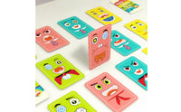 Educational Face-Changing Game Travel Friendly Expression Matching Game Portable Brain Teaser Chunky for Children, Classroom