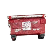 Miniature Trash Bin Resin Miniature Bin with Wheels Realistic for Street Display